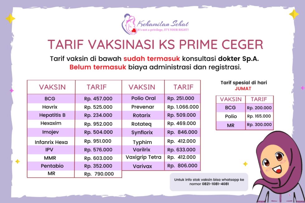 Lengkap! Harga Vaksin IPV & Vaksin Anak Lainnya Disini!