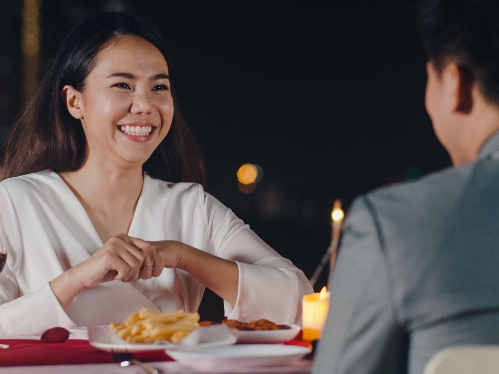 romantic dinner for tender loving care