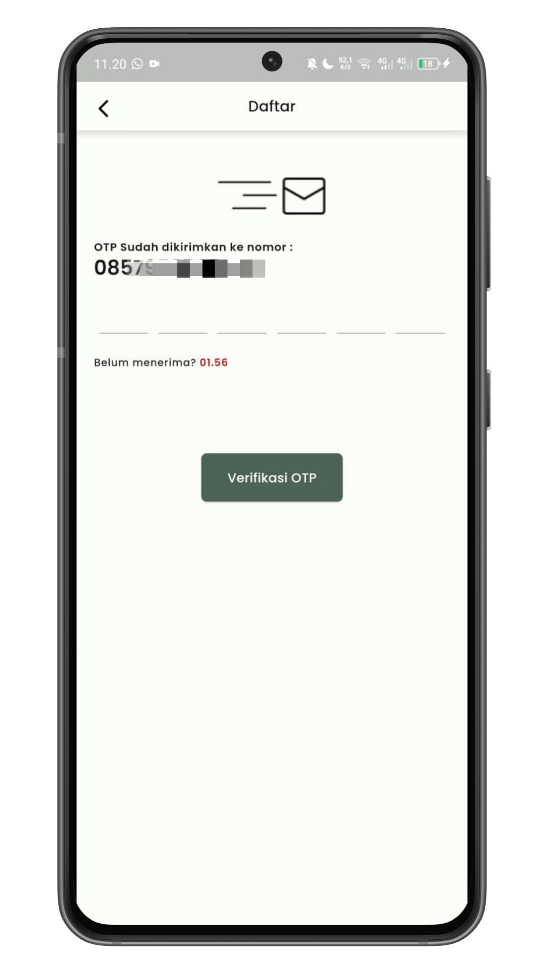 aksukkan Kode OTP yang telah dikirimkan ke No. Telp yang Mom input, lalu klik verifikasi OTP-rev1
