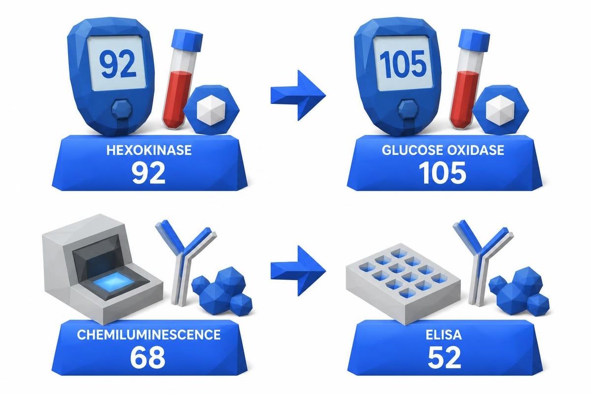 perbedaan analisis pemeriksaan glukosa, sumber justlabs